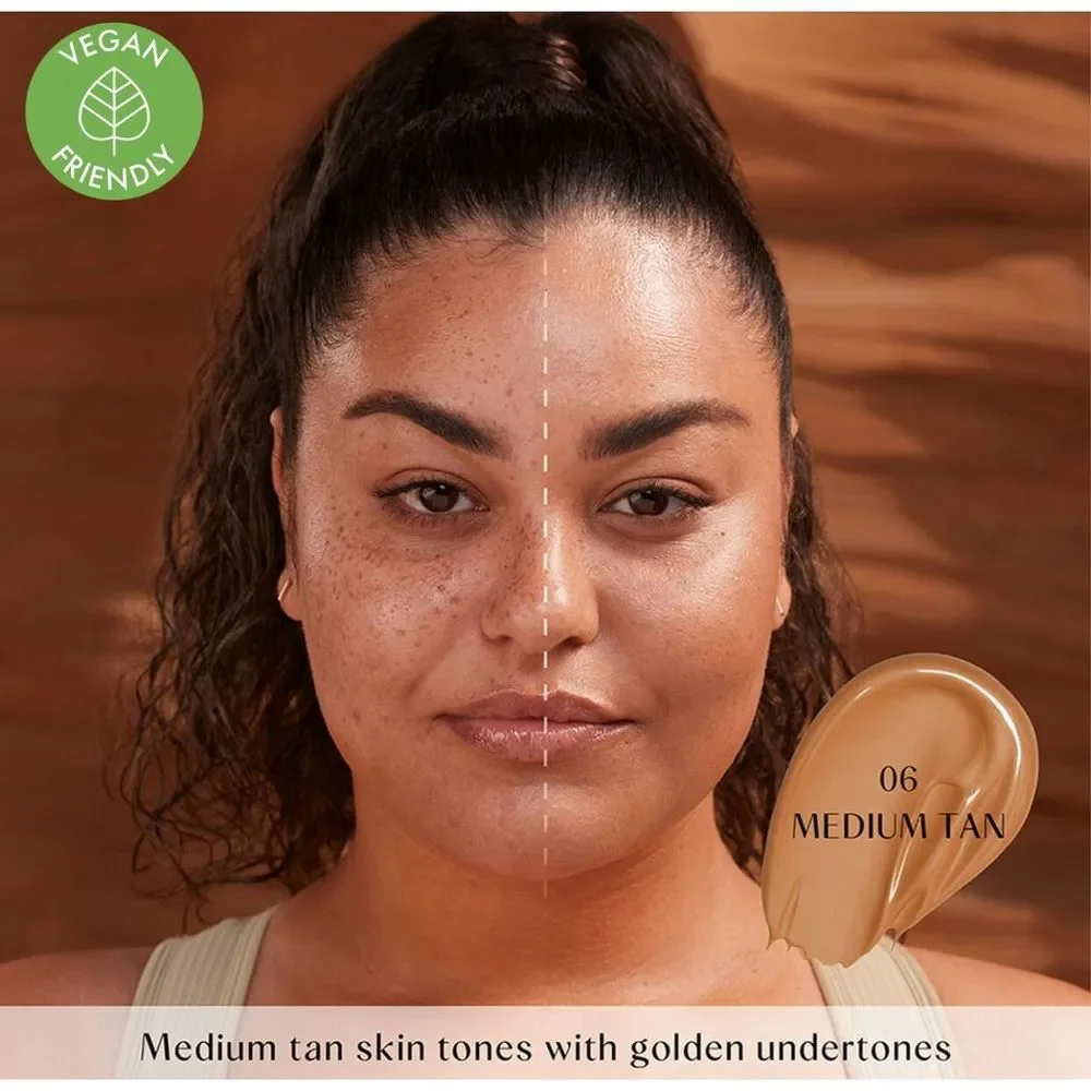 HUDA Beauty GloWish Multidew Vegan Skin Tint Foundation “06 Medium Tan”